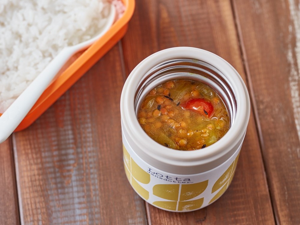 「レンズ豆のカレースープ」スープジャーレシピ