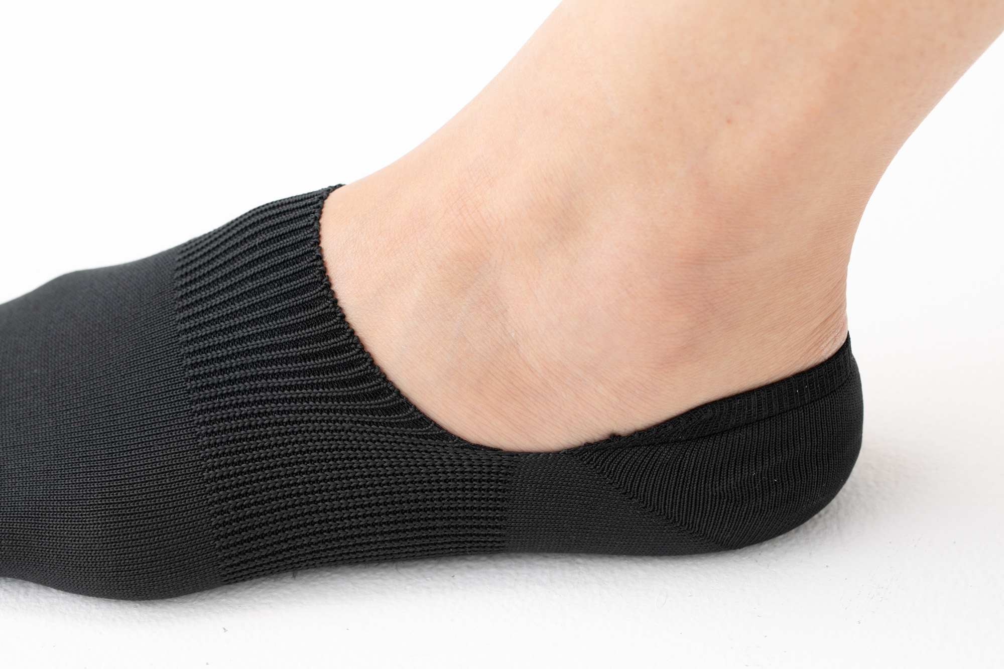 靴下屋 クールマックス(R)　ファブリック製 ドライサポートカバーソックスの足首部分