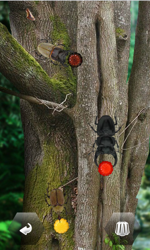 世界の昆虫採集ライトアプリで見た架空の森の画像