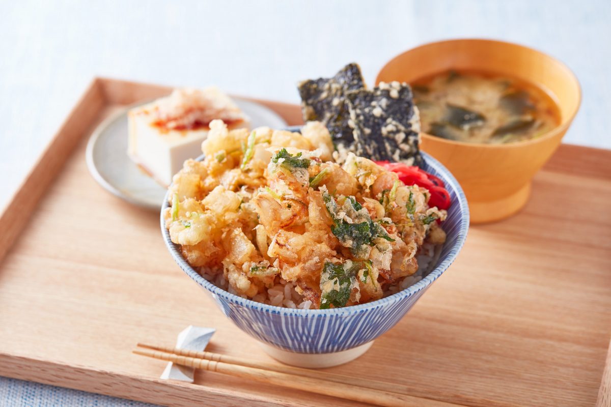 牛肉とブロッコリーのかき揚げ丼のレシピ