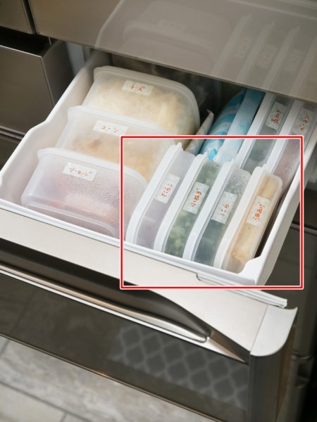 【冷凍庫収納】ごはんや薬味などは小分けにして保存容器へ