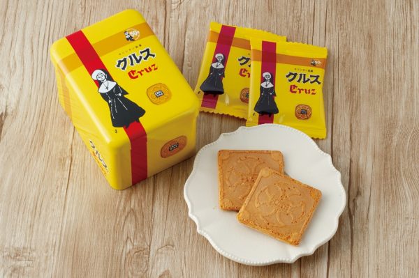 長崎銘菓クルスの 復刻版クルス缶 10 枚入