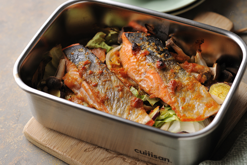 電子レンジで使えるステンレス容器】Cuitisanだけでつくる「サケの