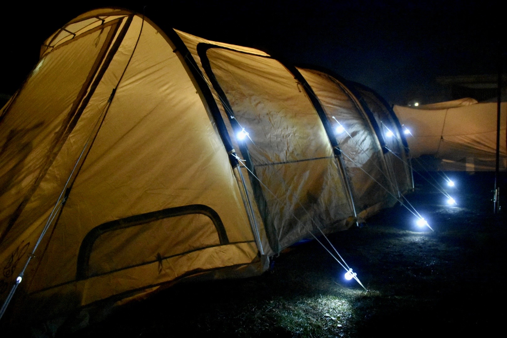 セール＆特集＞ ペグ用蓄光リング シリコン製 25個 キャンプ アウトドア 蛍光 夜光