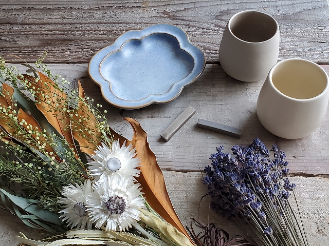 益子・双耳付き花入 作家物