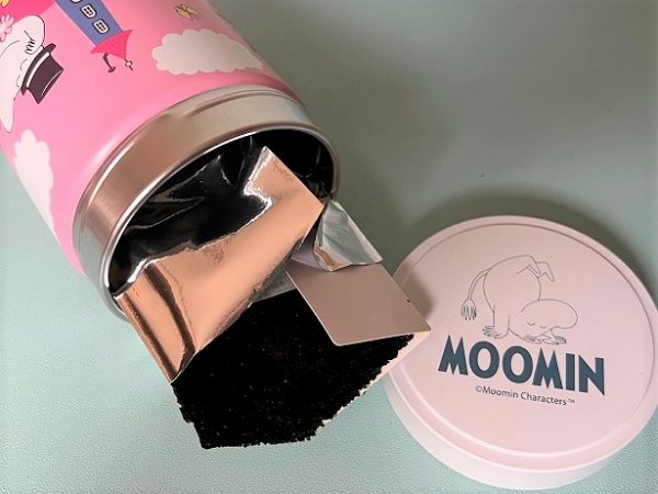 小善本店 「ムーミン 3缶ギフトセット」のピンク缶にはオリーブのりが入っています