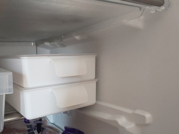 キッチンコンテナ ワイド（900ml）を冷蔵庫に入れたところ