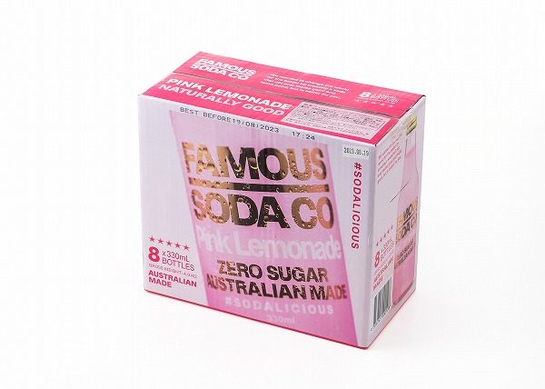 FAMOUS SODA CO.ピンクレモネード 炭酸飲料330ml×8瓶 ￥2,098