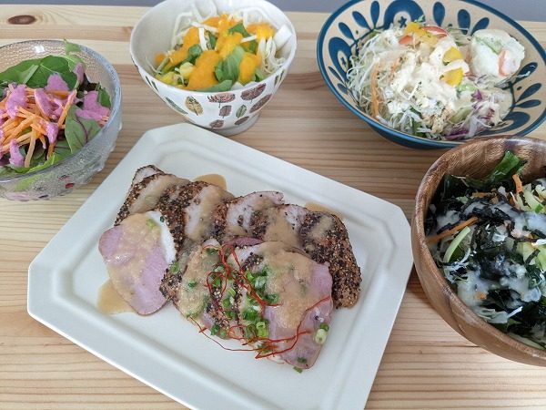 成城石井自家製 生野菜を使ったドレッシングシリーズ 5種類　を使って調理した完成品