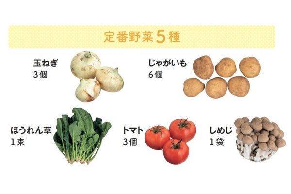 定番野菜5種類