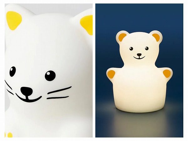IKEA　トーヴェーデル LEDナイトライト クマとネコ