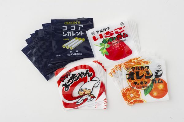 ダイソーの駄菓子デザインジッパーバッグ4種