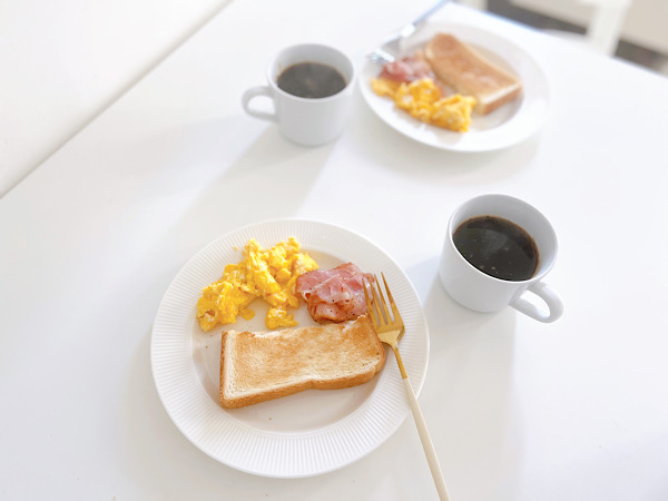 セブンの食パンで朝ごはん