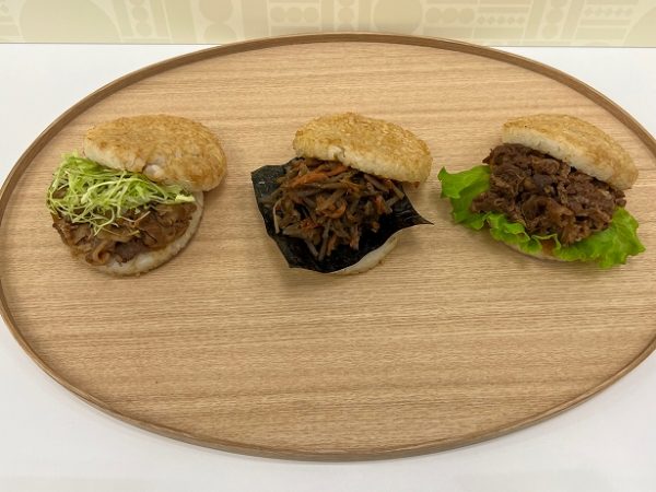 モスバーガーの「ひと手間かけるモスライスバーガー」3種