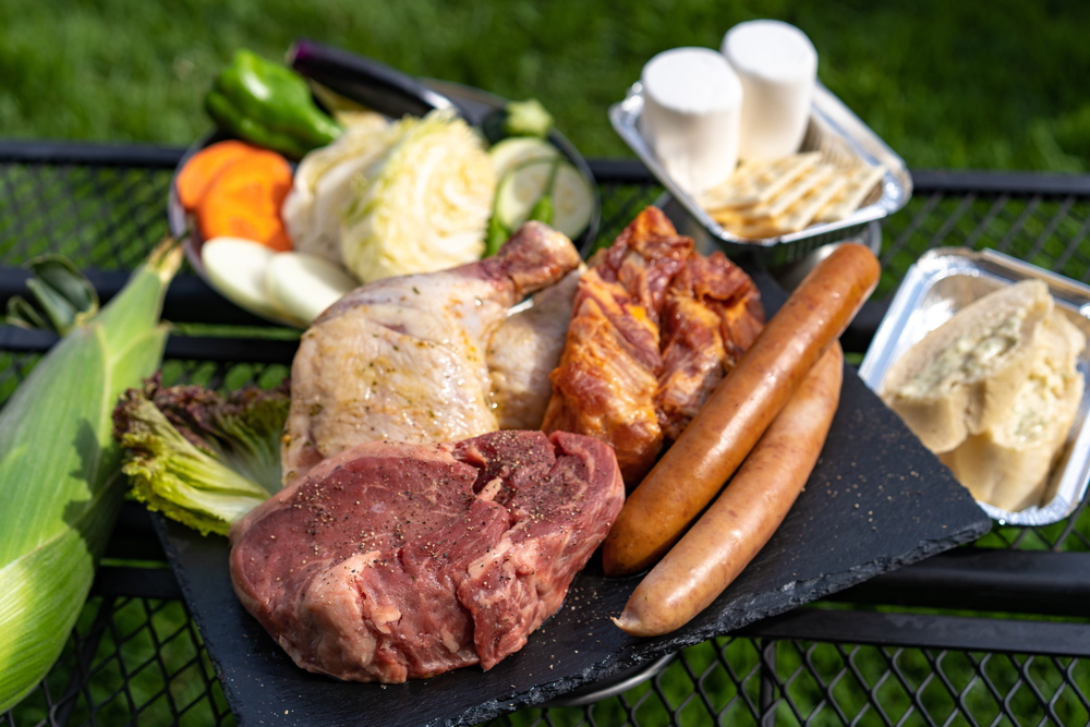 お肉や野菜などのBBQの食材