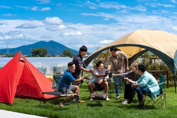 グランテラス筑西のBBQエリアの様子