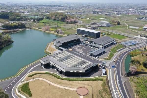 道の駅なら歴史芸術文化村の上空からの様子