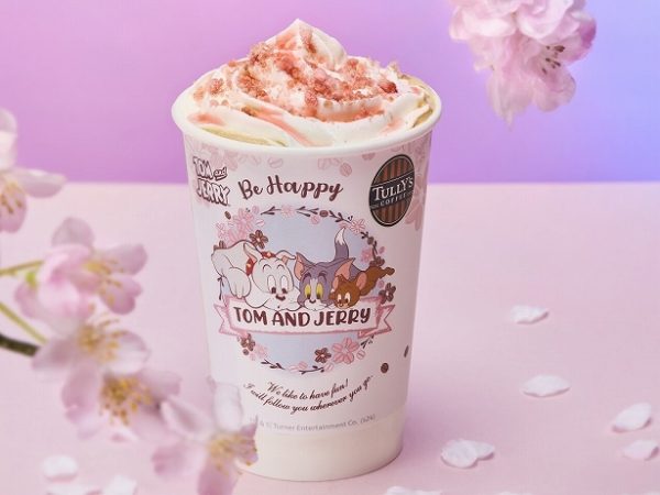 タリーズコーヒーの「桜舞う 苺チーズケーキラテ」