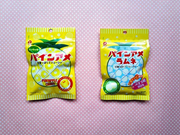 ちっちゃなパインアメ（36g）、パインアメラムネ（25g）各￥110